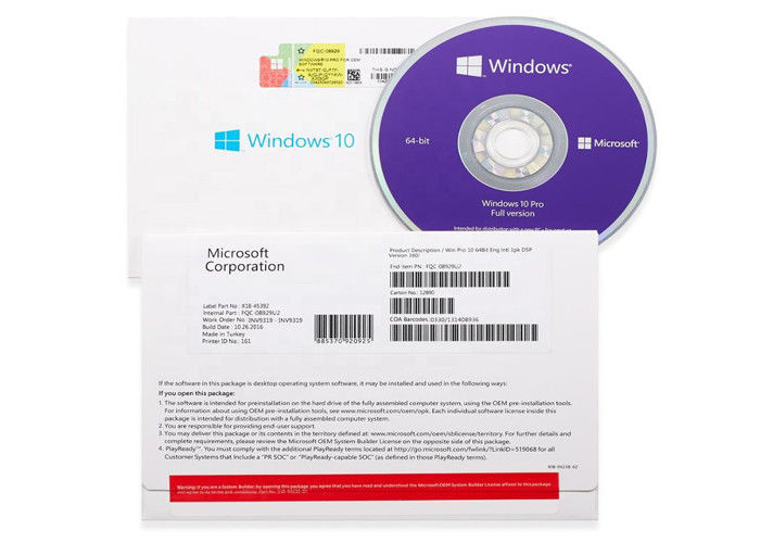 Windows 10 Pro 64 Bit Full Retail Version , English 1903 Version Windows Pro Full Operating System