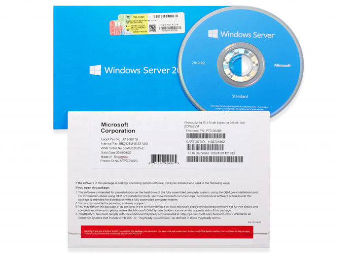 DVD Microsoft Windows Server 2012 R2 64 Bits OEM Package Activation Online