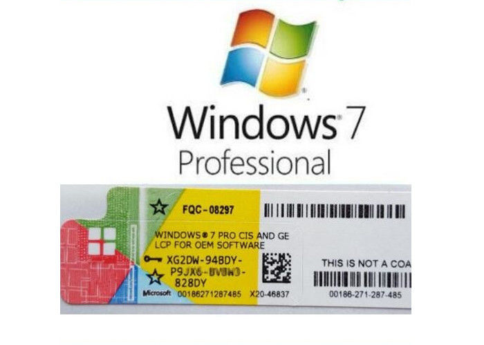 Genuine Microsoft Windows 7 License Key Multi Language Win 7 Pro Professional COA License Sticker